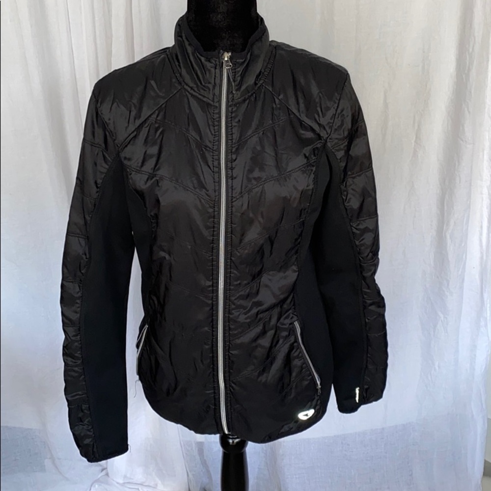 Black thermal workout jacket